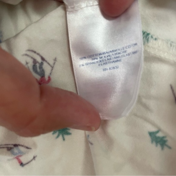 Lands End Ski Snow Print Foldover Turtleneck Winter Womens Med Shaped Fit 10/12 - Picture 12 of 12